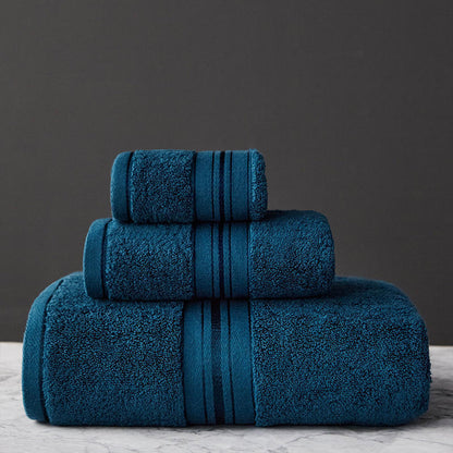 Bassett Thick Cotton Blue Bath Towels