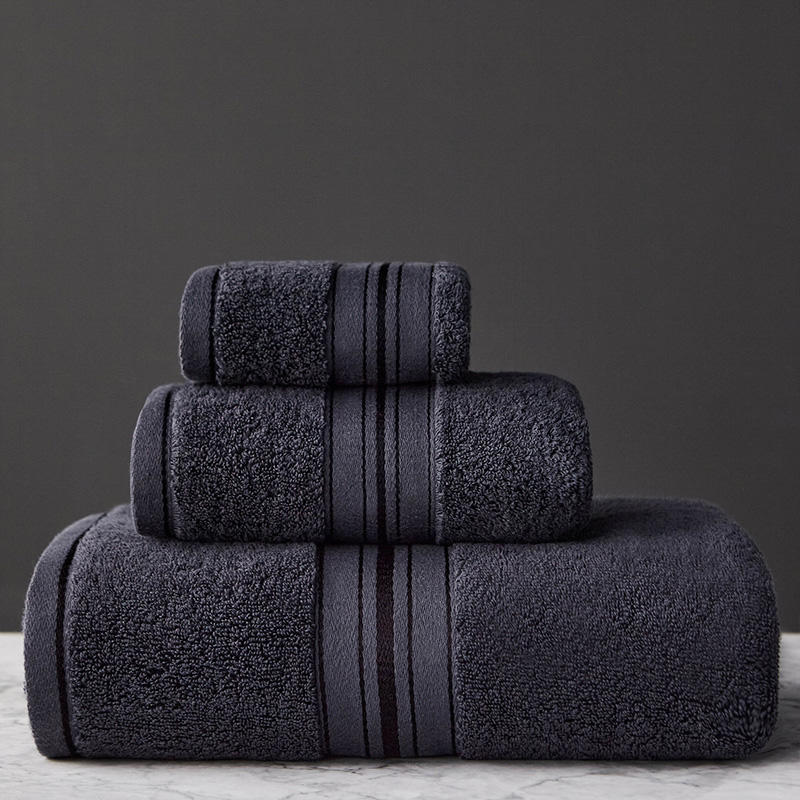 Bassett Thick Cotton Dark Blue Bath Towels