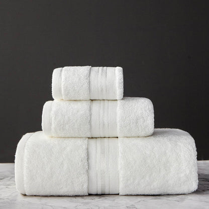 Bassett Thick Cotton White Bath Towels