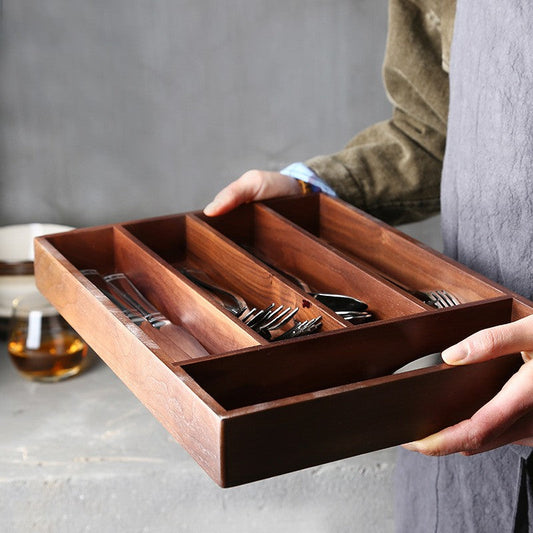 Auriol Walnut Flatware Tray