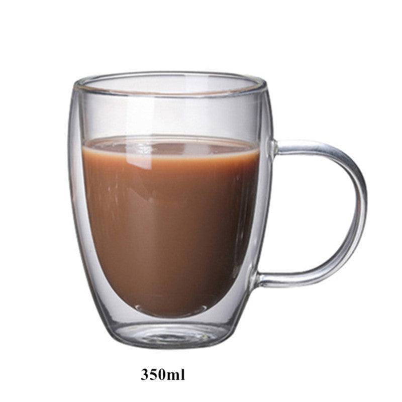 Mantock Double Wall Transparent Mug - Set of 2 pieces