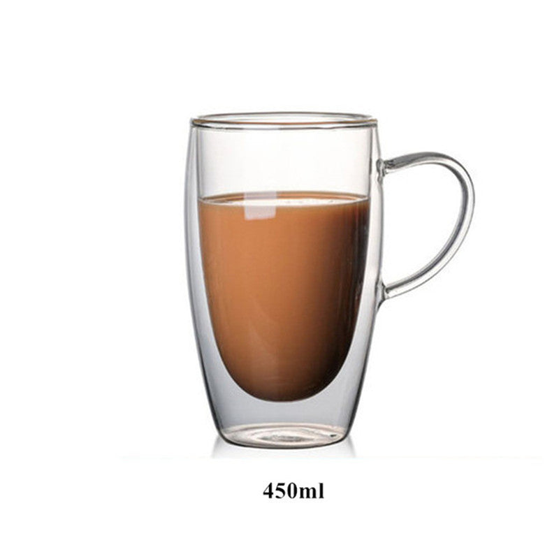 Mantock Double Wall Transparent Mug - Set of 2 pieces