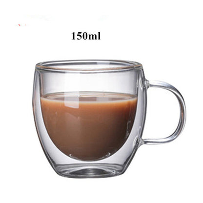 Mantock Double Wall Transparent Mug - Set of 2 pieces