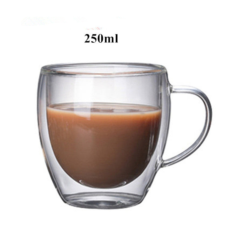 Mantock Double Wall Transparent Mug - Set of 2 pieces
