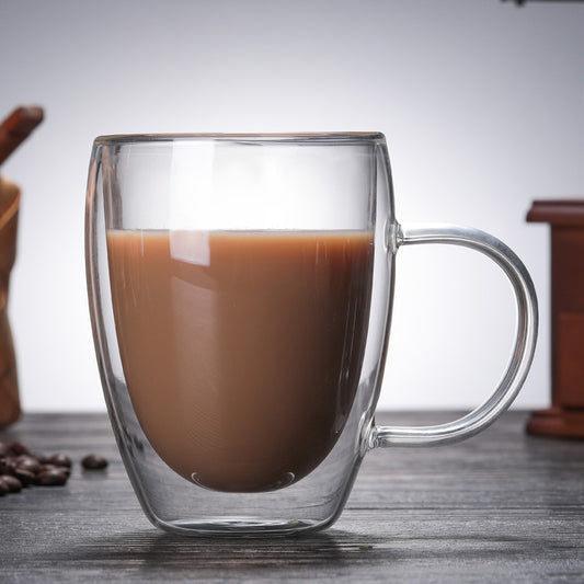 Mantock Double Wall Transparent Mug - Set of 2 pieces
