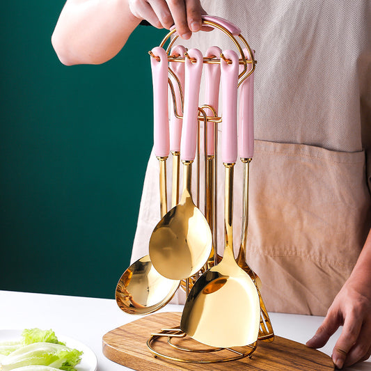 Elegant Kitchen Utensils Pink