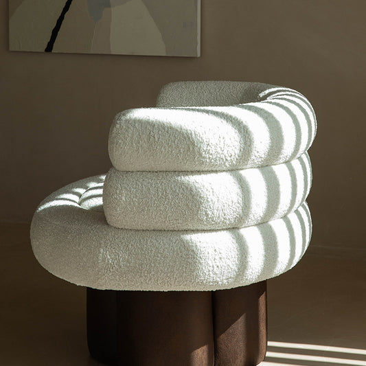 Swain Bouclé Sofa with Footstool Set