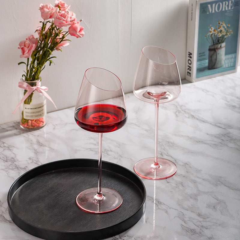 Pink Wine Glasses Elegant Wine Glasses Premium Wine Glasses