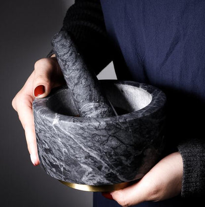 Premium Marble Mortar and Pestle