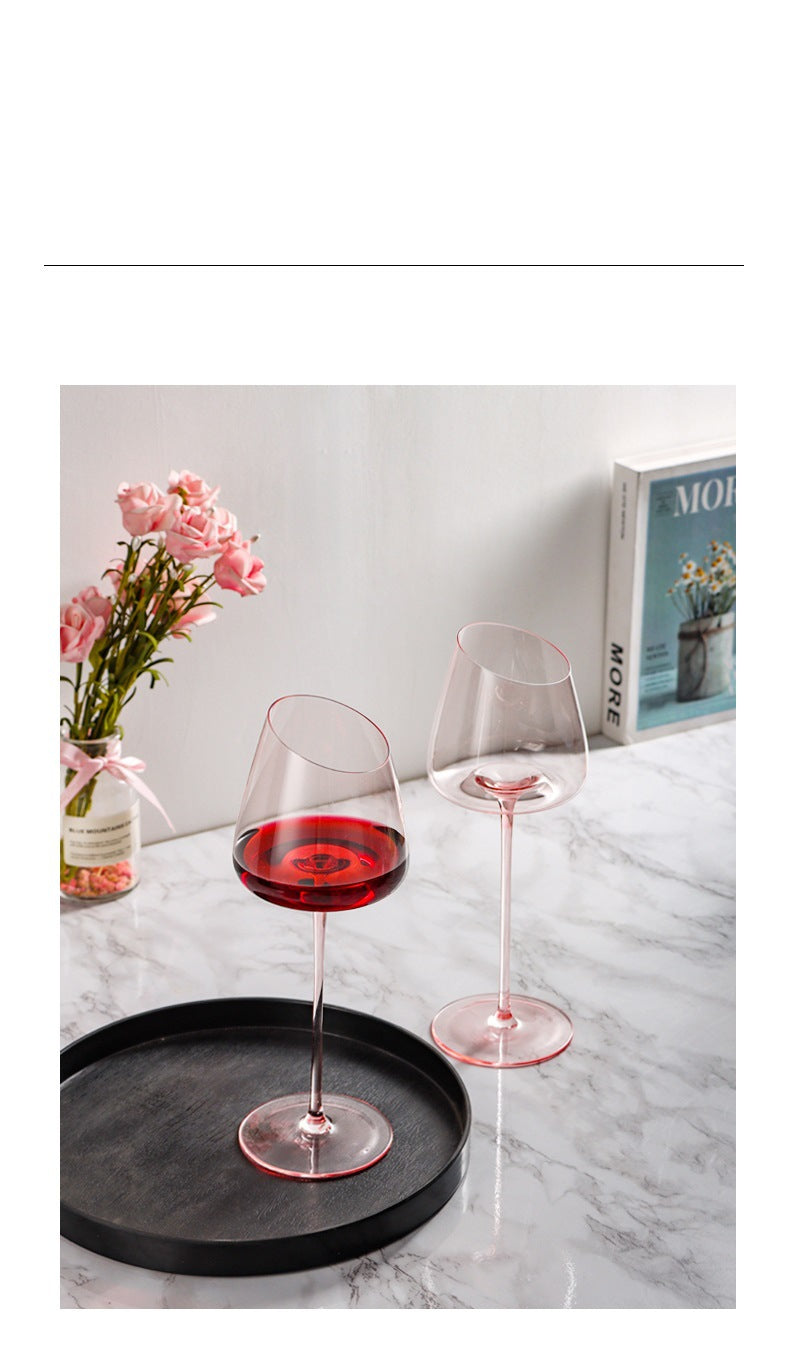 Pink Wine Glasses Elegant Wine Glasses Premium Wine Glasses