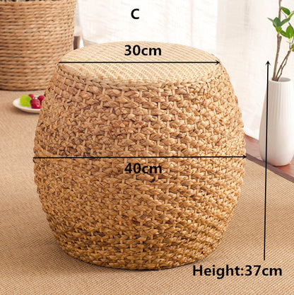 Rattan Ottoman Minimalist Footstool Natural Ottoman