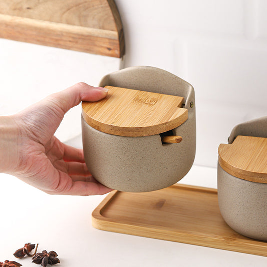 Spice Jars Spice Canisters Ceramic Canisters with Tray