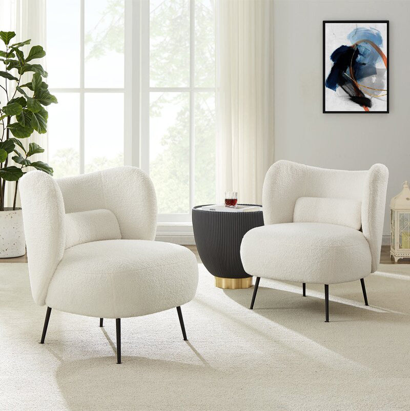 Boucle Lounge Chair Minimalist Lounge Chair Luxury Sofa Chair