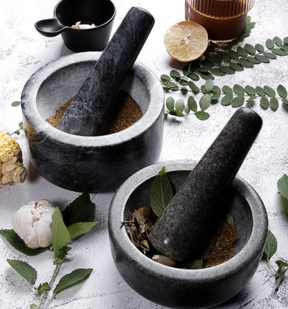 Premium Marble Mortar and Pestle