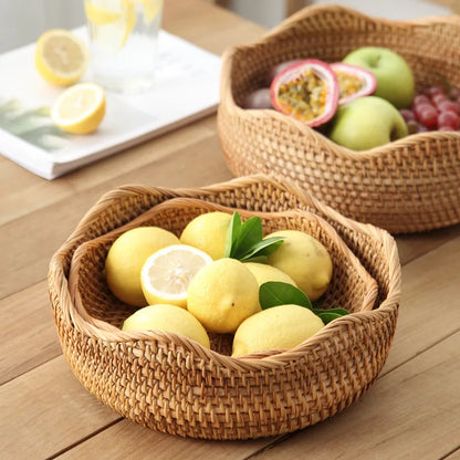 Wicker Baskets Storage Trays Rattan Trays