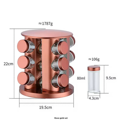 Premium Rotatable Spice Rack Set