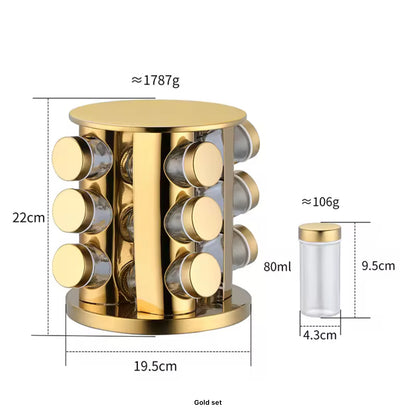 Premium Rotatable Spice Rack Set