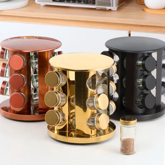 Premium Rotatable Spice Rack Set