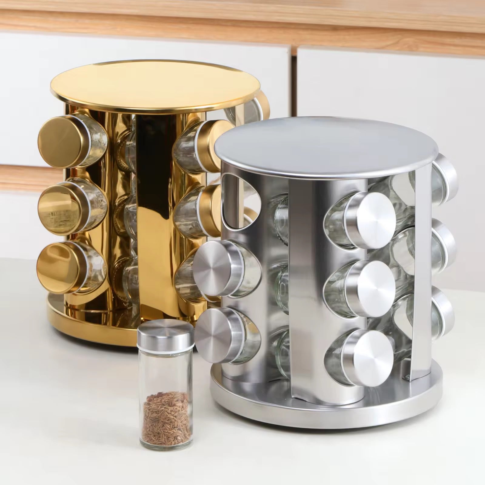 Premium Rotatable Spice Rack Set