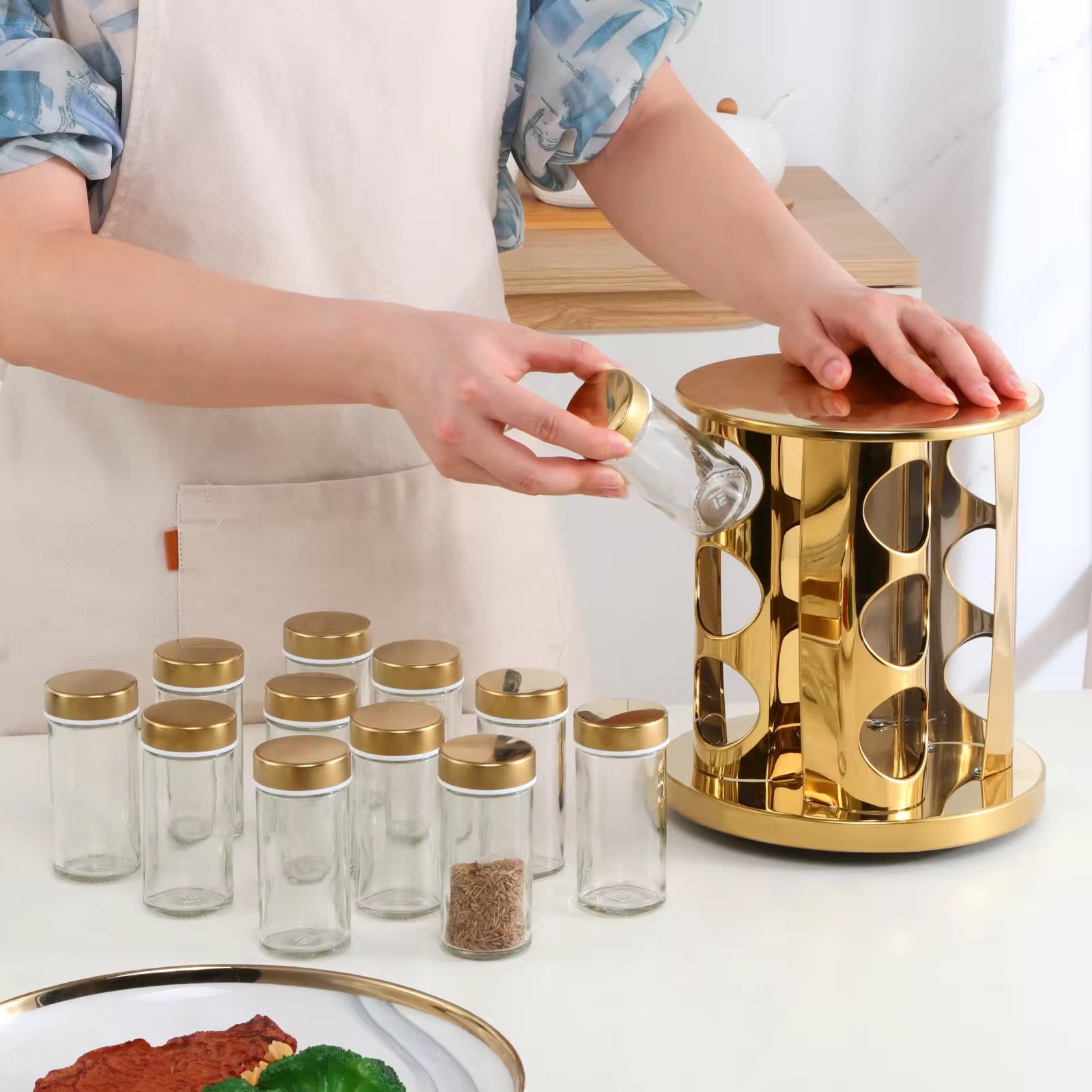 Premium Rotatable Spice Rack Set