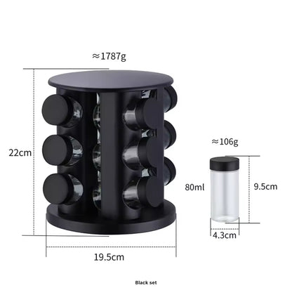 Premium Rotatable Spice Rack Set