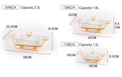 Elegant Ceramic Chafing Dish