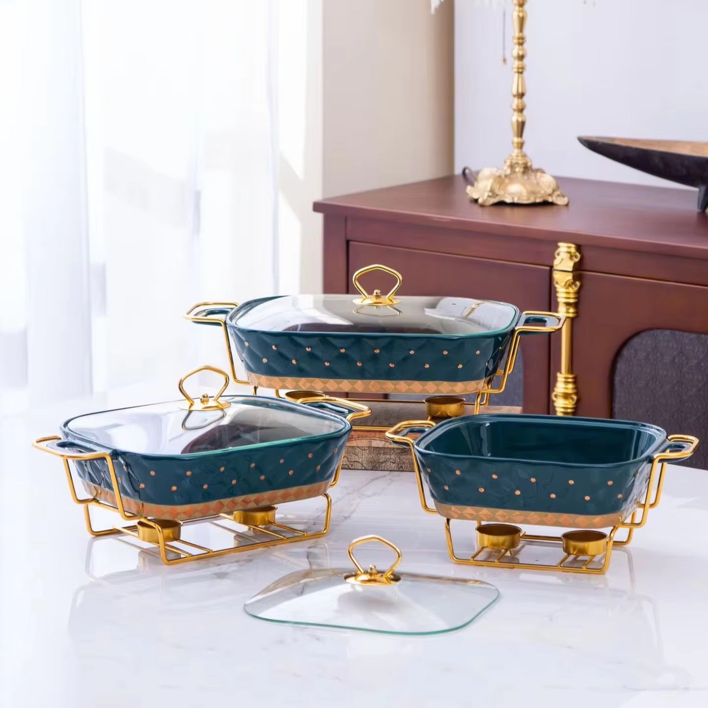 Elegant Ceramic Chafing Dish