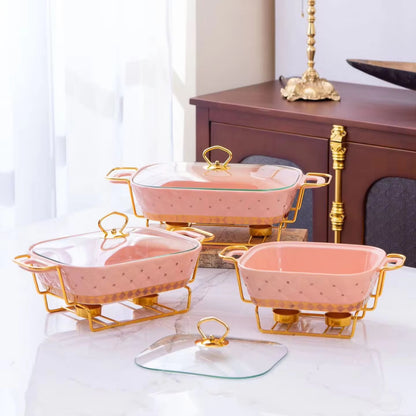 Elegant Ceramic Chafing Dish