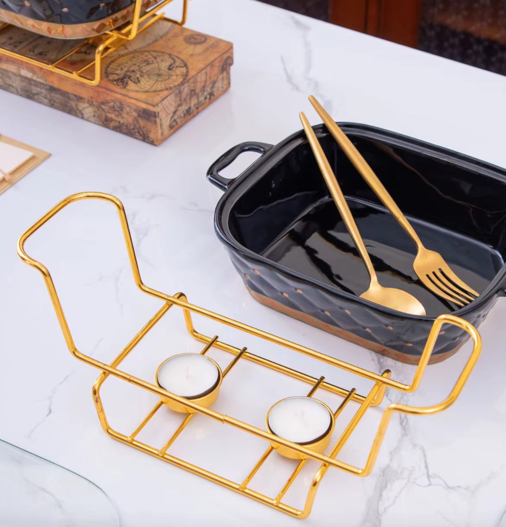 Elegant Ceramic Chafing Dish