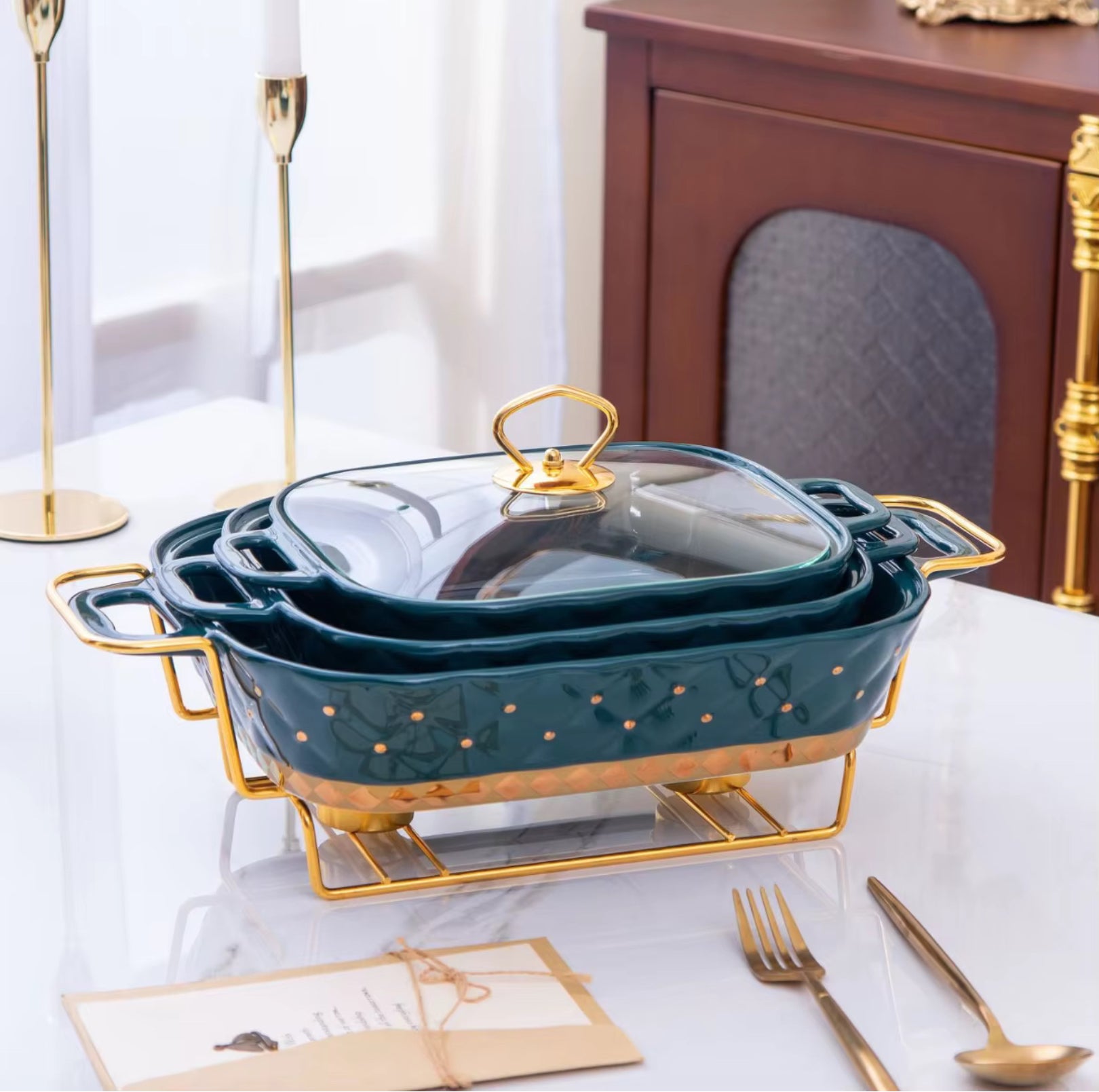 Elegant Ceramic Chafing Dish