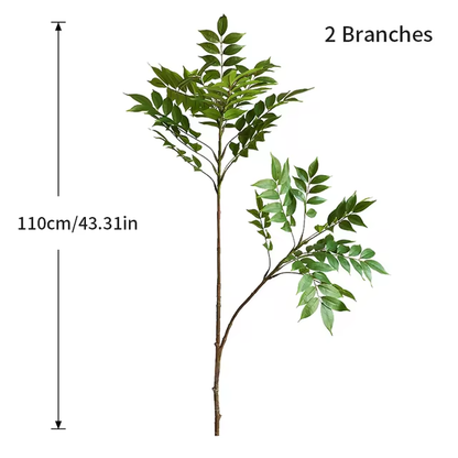 Artificial Tree Large Artificial Ficus Tree Branch Fake Lacquer Tree Plastic Banyan Plants Green Tall Palm Leaves For Home Garden Decor