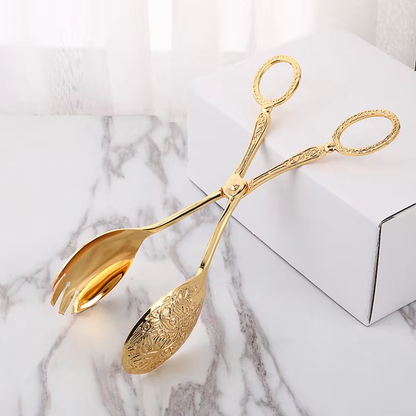 Zinc alloy metal spoon salad clip exquisite party self-service clip tray cake birthday party tableware clip multifunctional