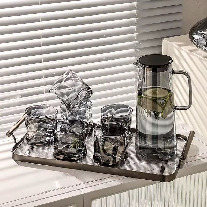 Modern Pitcher Set with Serving Tray