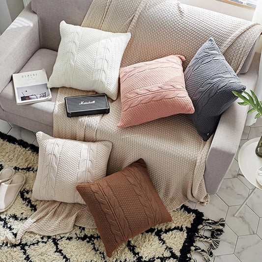 Wool Pillowcase Knitted Cushion Cover