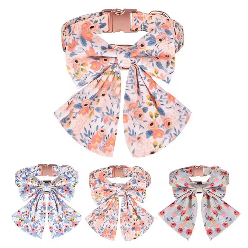 Floral Dog Collar Set