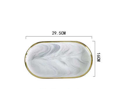 Elegant Dinner Set Premium Dinnerware Ceramic Dinnerware Set with Gold Rim