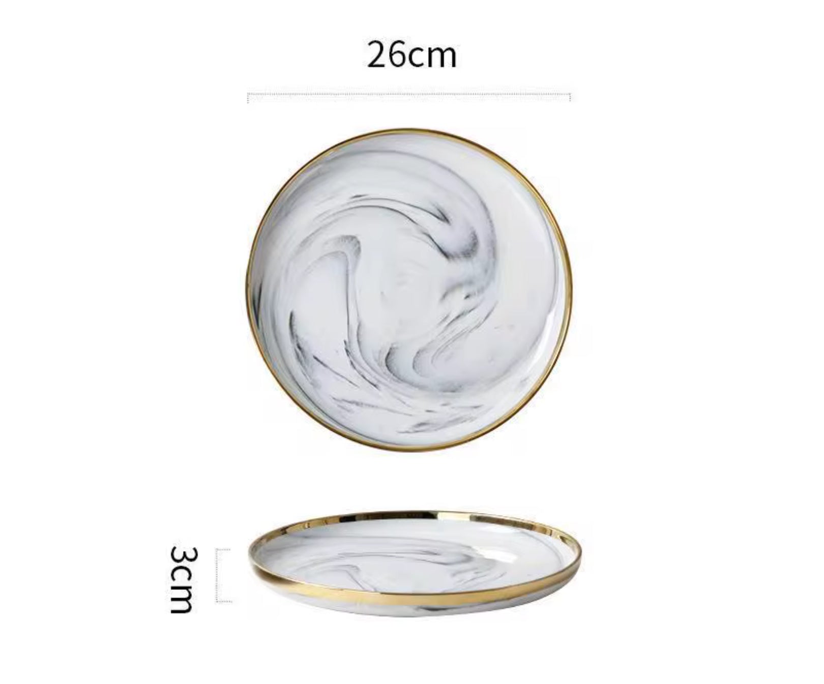 Elegant Dinner Set Premium Dinnerware Ceramic Dinnerware Set with Gold Rim