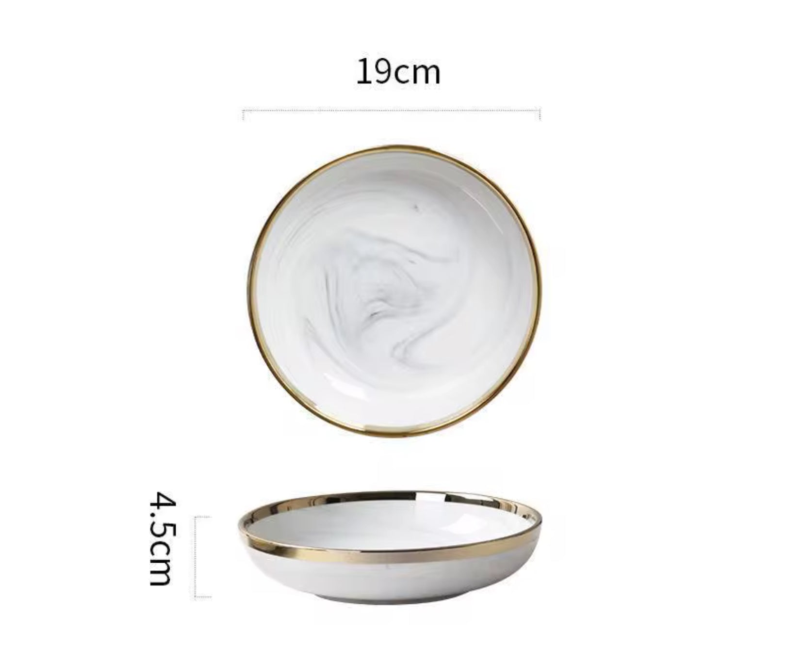 Elegant Dinner Set Premium Dinnerware Ceramic Dinnerware Set with Gold Rim