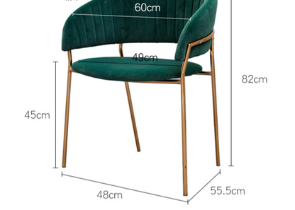 Gold Plated Makeup Chair Dining Room Chair