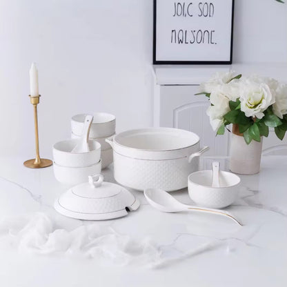 Ceramic Soup Pot Chafing Dish Set Premium Chafing Dish