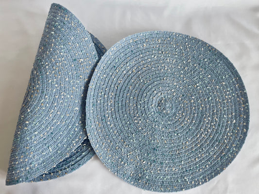Blue Round Cotton Placemat
