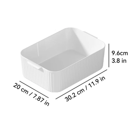 Plastic Storage Box With Handle Desktop Organizer For Food Multifunctional Bathroom Kitchen Cabinet Storage Organization