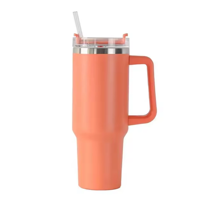 40oz 1200ML High Quality Insulated Tumbler with Handle Straw Double Wall Thermal Iced Travel Cup Coffee Cup Perfect Gift