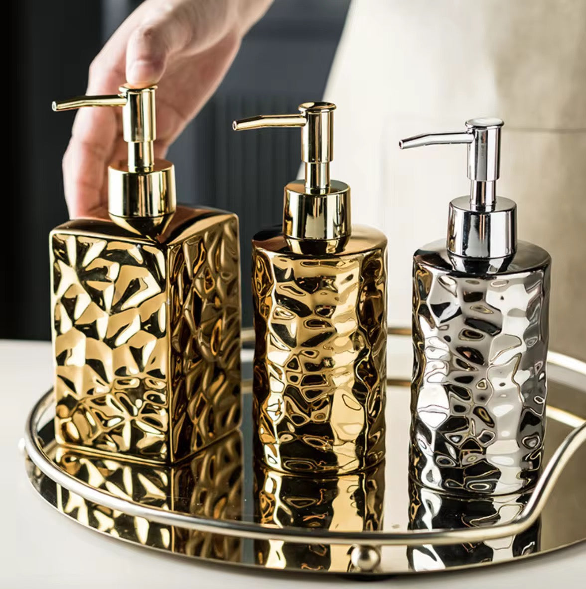 Ceramic Liquid Soap Dispensers Luxury Bathroom Accessories Elegant Soap Dispensers