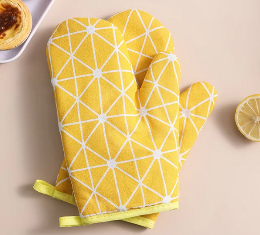 Constance Yellow Oven Mitts