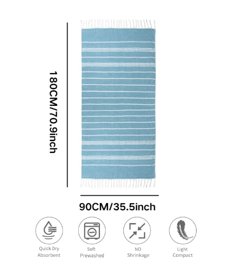 Beach Towels 90*180CM Sauna Spa Gym sports Fitness Fringed Bath Towel kitchen Soft Absorbent Quick drying towels