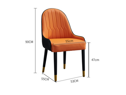 Light Luxury Solid Wood Dining Chair Modern Minimalist Backrest