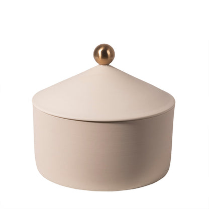 Crestline Jars Canisters Decorative Jars Gray Beige White Trinkets with Lid