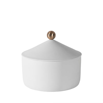 Crestline Jars Canisters Decorative Jars Gray Beige White Trinkets with Lid