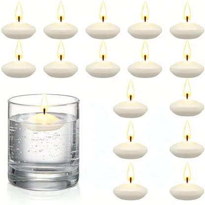 Unscented Floating Candles for Pool, Wedding, Home, Bathtub Decoration Supplies, Romantic Confession, 16 Pieces